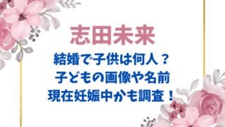 志田未来　結婚　子供　何人　画像　名前　現在　妊娠中