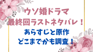 ウソ婚ドラマ最終回ラストネタバレ！あらすじと原作のどこまでかも調査！